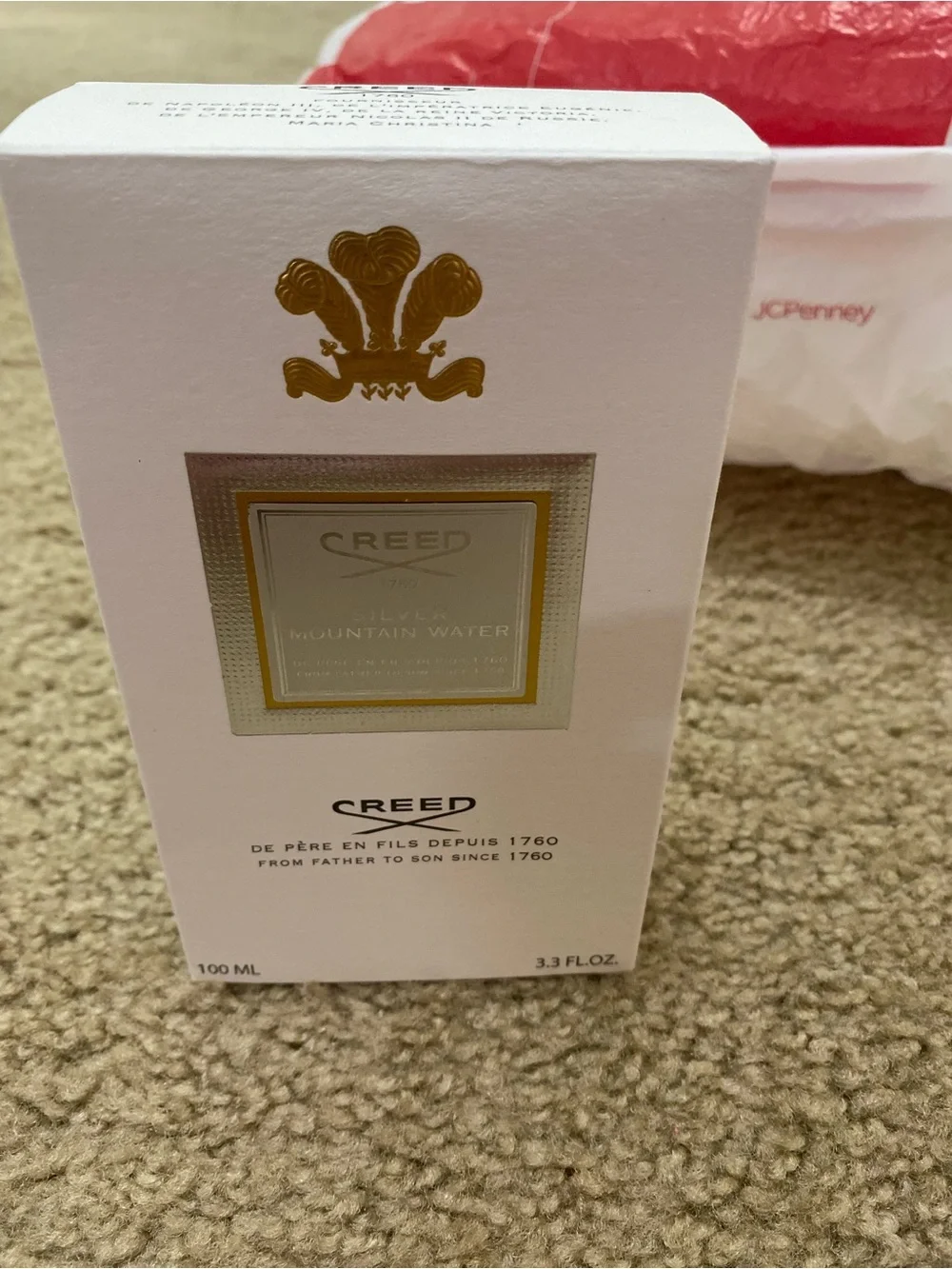 Creed Silver Mountain Water White & Gold Box